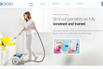 design cleaning website, window cleaning,  office cleaning, wordpress  website