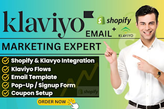 setup shopify store and ecommerce email marketing flow in klaviyo