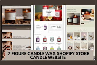 build candle shopify wax candle store candle website candle dropshipping website