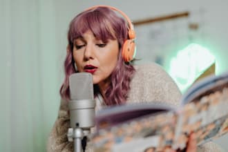 be your professional female singer, edm, pop, rock, 80s, metal vocal and lyrics