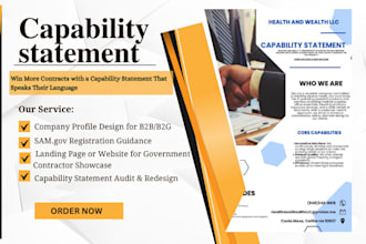 design an effective capability statement for samgov and government contract bids