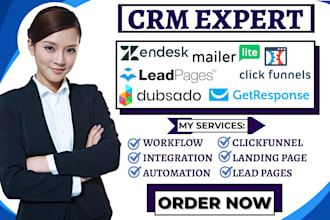 set up clickfunnel expert leadpages dubsado zendesk getresponse mailerlite
