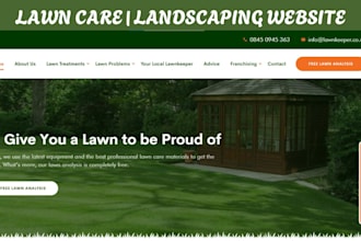 build lawn care website landscaping gardening landscaping website