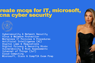 do technical writing create mcqs  for IT, microsoft, ccna cyber security