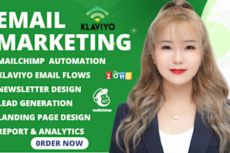 do mailchimp email marketing campaign automation shopify klaviyo flows zoho crm
