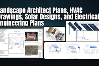 do landscape architect, hvac drawing, solar design, electrical engineering plan