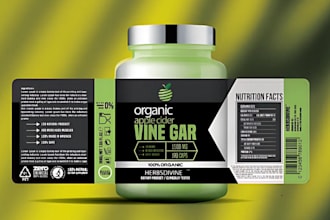 design a professional premium supplement product label packaging 3d mockup