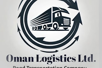 design trucking, transport, logistics logo