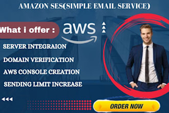 setup amazon ec2, ses, s3, route 53 and increase 50k AWS sending limit