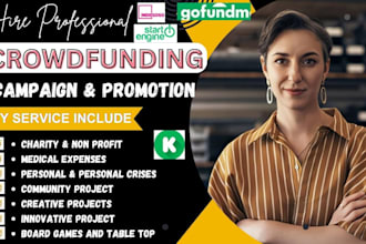 create and promote medical charity fundraising campaign, gofundme, kickstarter