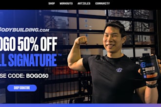 build branded and profitable health and wellness shopify store fitness website