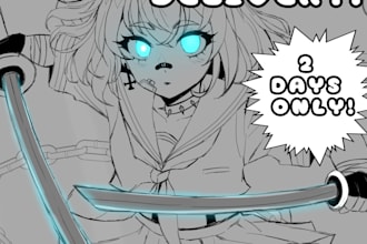 draw a sketch in anime style of anything you want