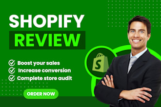 review and audit shopify website for more sales