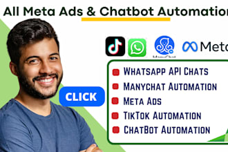 create meta ads ai marketing automation manychat whatsapp business API chatbots