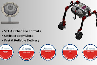 design 3d models in solidworks and deliver a stl file