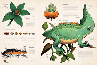 draw scientific animals, plants, book illustrations