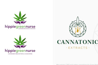 do custom cannabis marijuana weed logo design