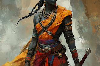 make a dnd character art and dnd character art