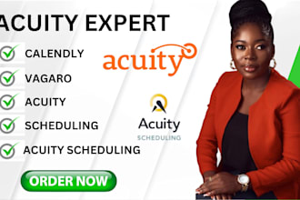 set up calendly, acuity scheduling and vagaro