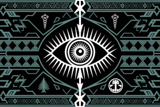 design a symmetrical cyber sigilism, agrogoth, tribal, neotribal tattoo for you