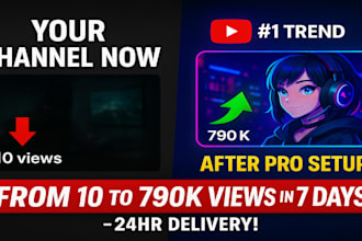 pro gaming channel setup that ranks videos fast 24hr