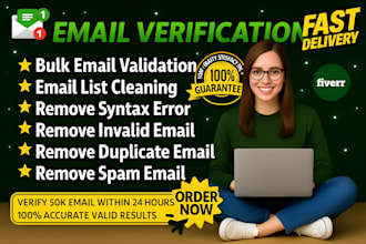 do bulk email validation, verification and email list cleaning service in 24 hrs