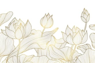 do line art illustration botanical flower design