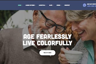 design home care website assisted living healthcare website homecare website