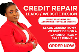 design a functional credit repair website in 24hrs for credit repair industry