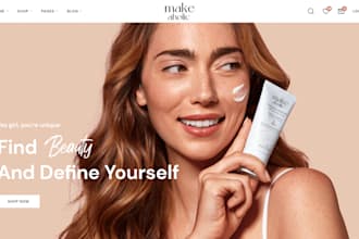 beauty website, cosmetic website, salon website, spa website,fashion  website
