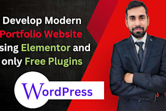 create portfolio website using elementor and hello theme