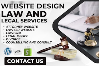 design custom law firm attorney divorce lawyer counselling  legal office website