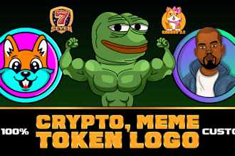 do crypto logo, animated meme and token design