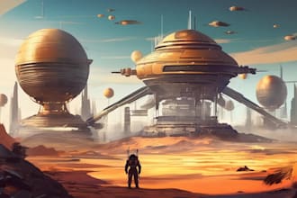 design spaceship, sci fi illustration and sci fi art