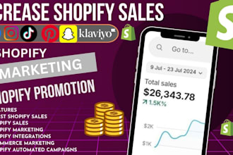 do complete shopify promotion and shopify marketing to boost shopify sales