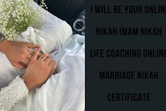 be your online nikah imam for nikah life coaching and marriage certificate