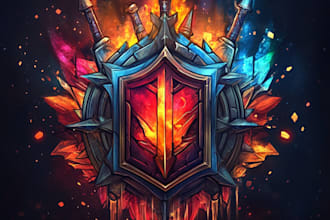 design unique medieval, fantasy, rpg, mmorpg game logo title