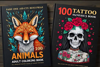 make a unique adult coloring book cover for amazon kdp