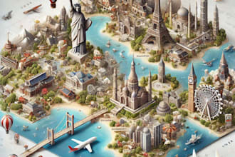 do custom vector map illustration, campaign map, city map, fantasy world map