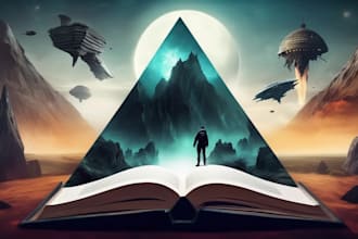 design a fantasy, sci fi, or horror, book cover