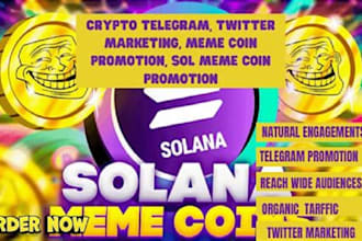 pump sol token, grow twitter x marketing memecoin dex, crypto telegram promotion
