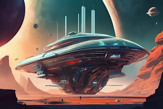 draw sci fi illustration and sci fi art