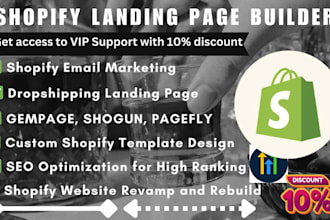 create shopify landing page design shogun gempage pagefly landing page builder