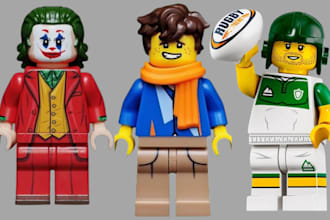 do 3d lego character modeling,toy model, 3d lego accessories 3d minifigure
