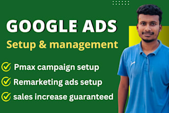 setup and manage google ads search, pmax, and remarketing campaigns