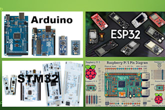 do arduino,stm32 and esp32 projects and coding