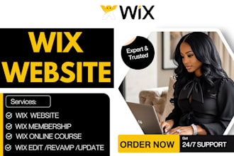 design wix website, wix membership ,wix online course, wix revamp, edit, update