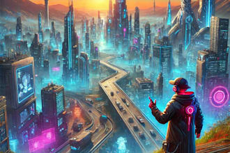 do environment cyberpunk theme concept art or illustration