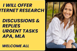 be a personal assistant for urgent research, discussion forums, psychology, apa