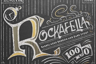 create a retro vintage 90s beer label design